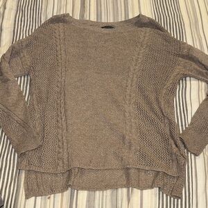 American Eagle Outfitters Taupe Cable Knit Sweater